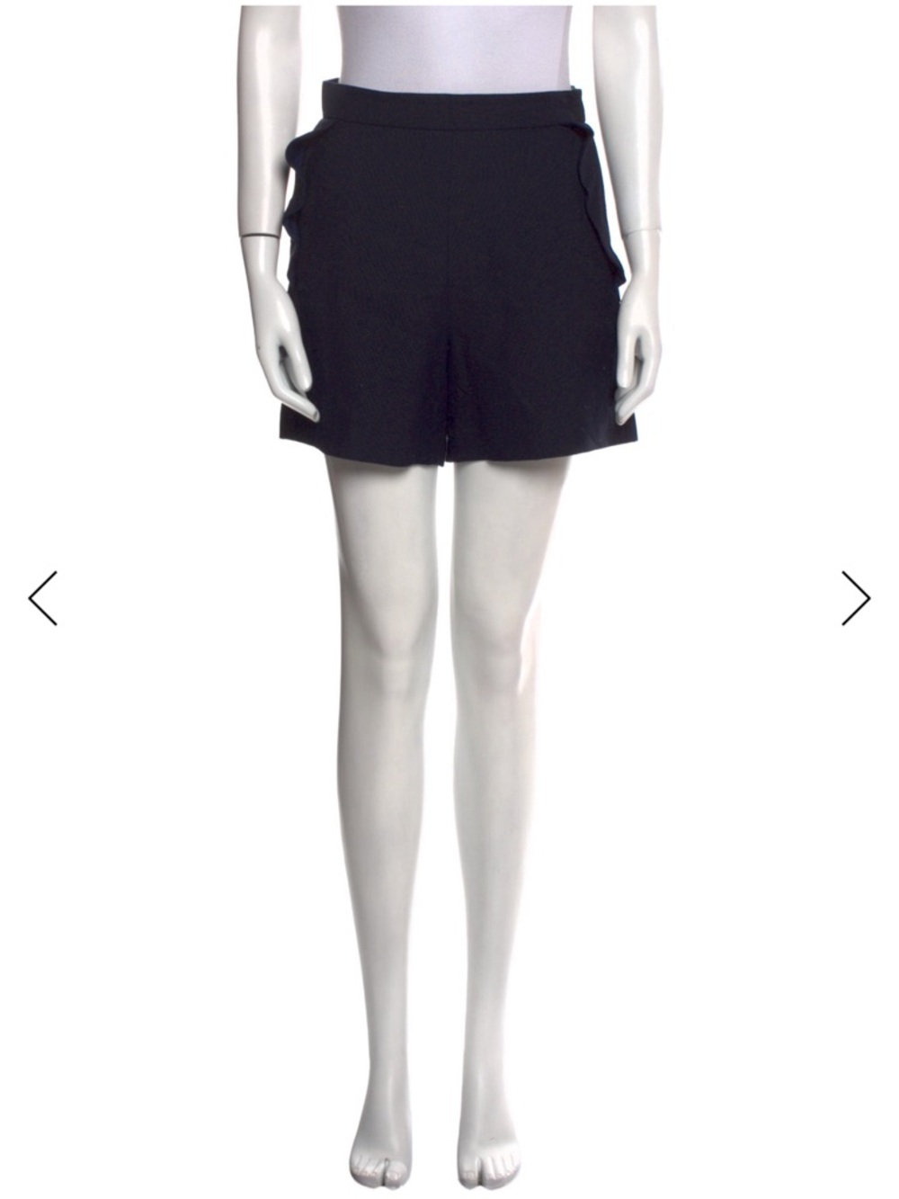 Sandro Black High-Waist Tailored Shorts